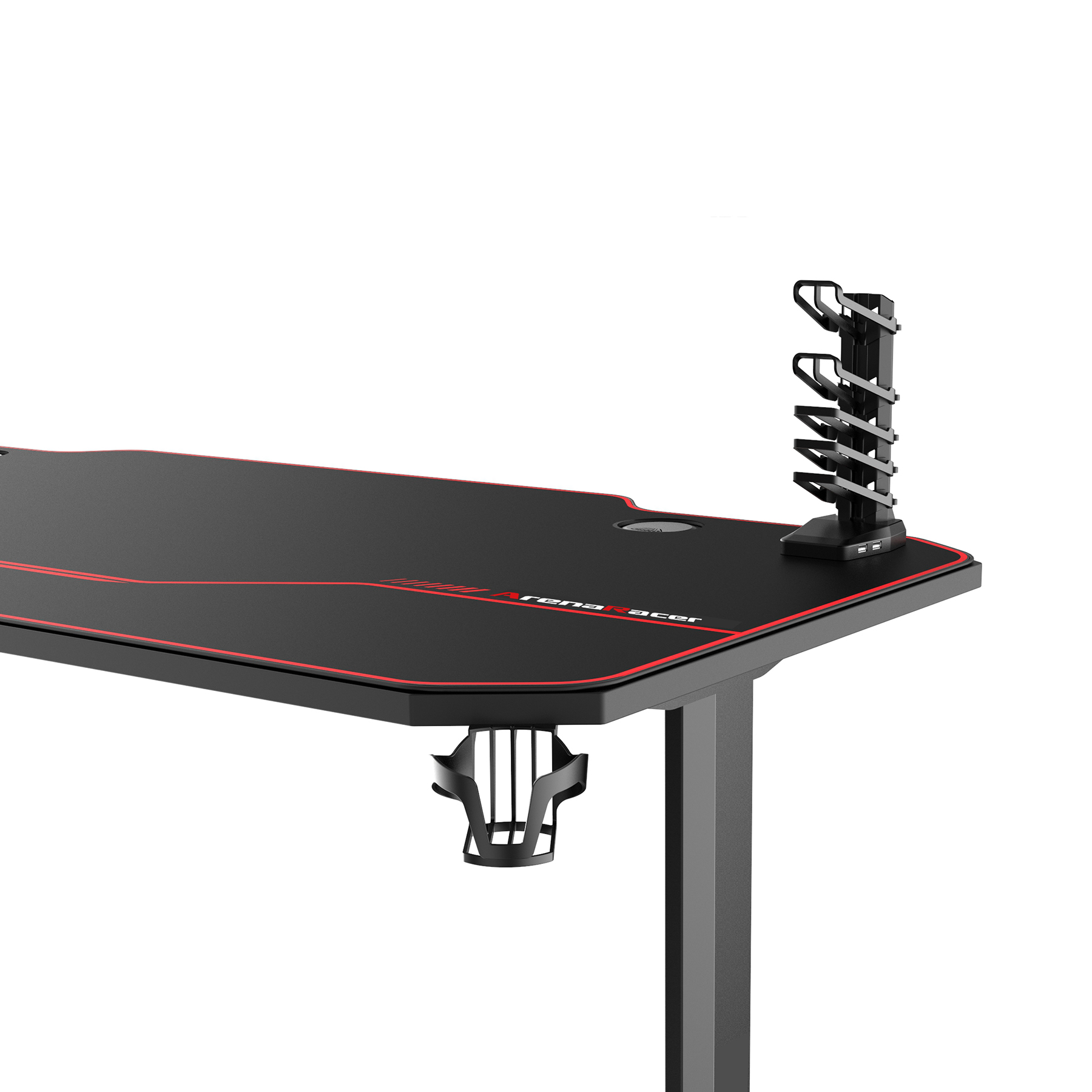 ArenaRacer Gaming Table Fekete Piros gamer asztal 
